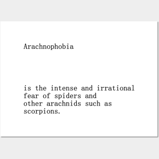 Arachnophobia definition title Posters and Art